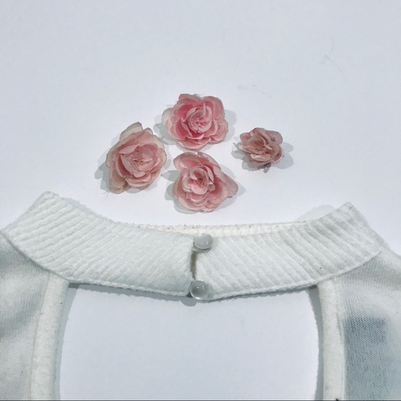 B•WEAR Deep V Faux Choker BoHo Top Open Sleeves - Picture 3 of 3